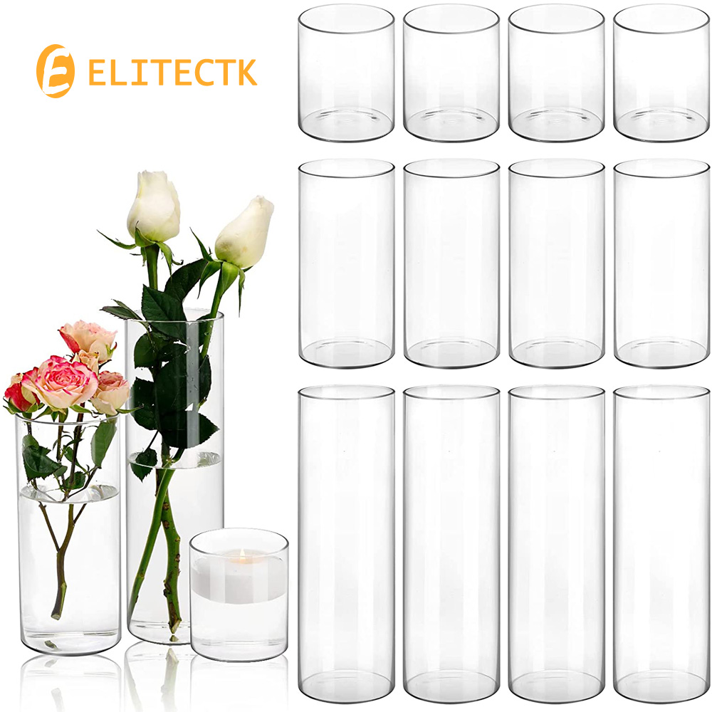 Glass Cylinder Vase Hurricane  - مراجعة Centerpiece Vase Tall وسعره