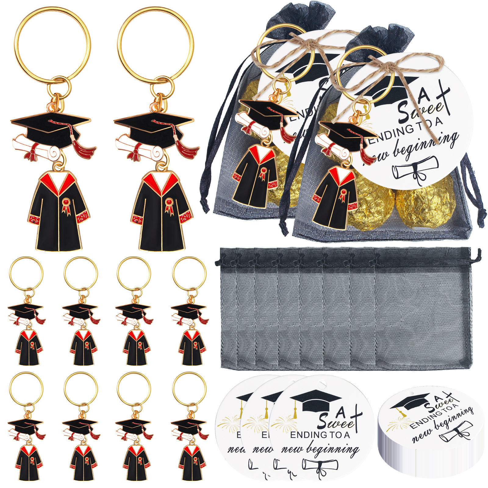 20 Sets Doctoral Cap Graduatio - مراجعة Wedding Ceremony Supply وسعره