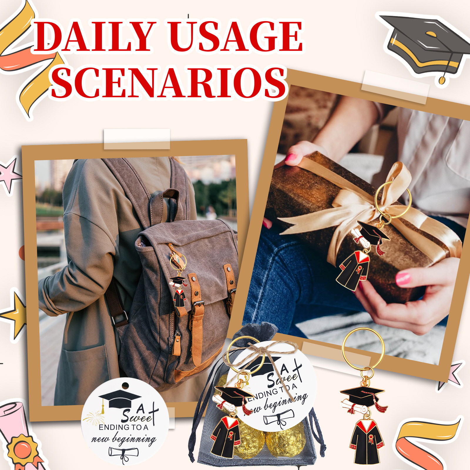 20 Sets Doctoral Cap Graduatio - مراجعة Wedding Ceremony Supply وسعره
