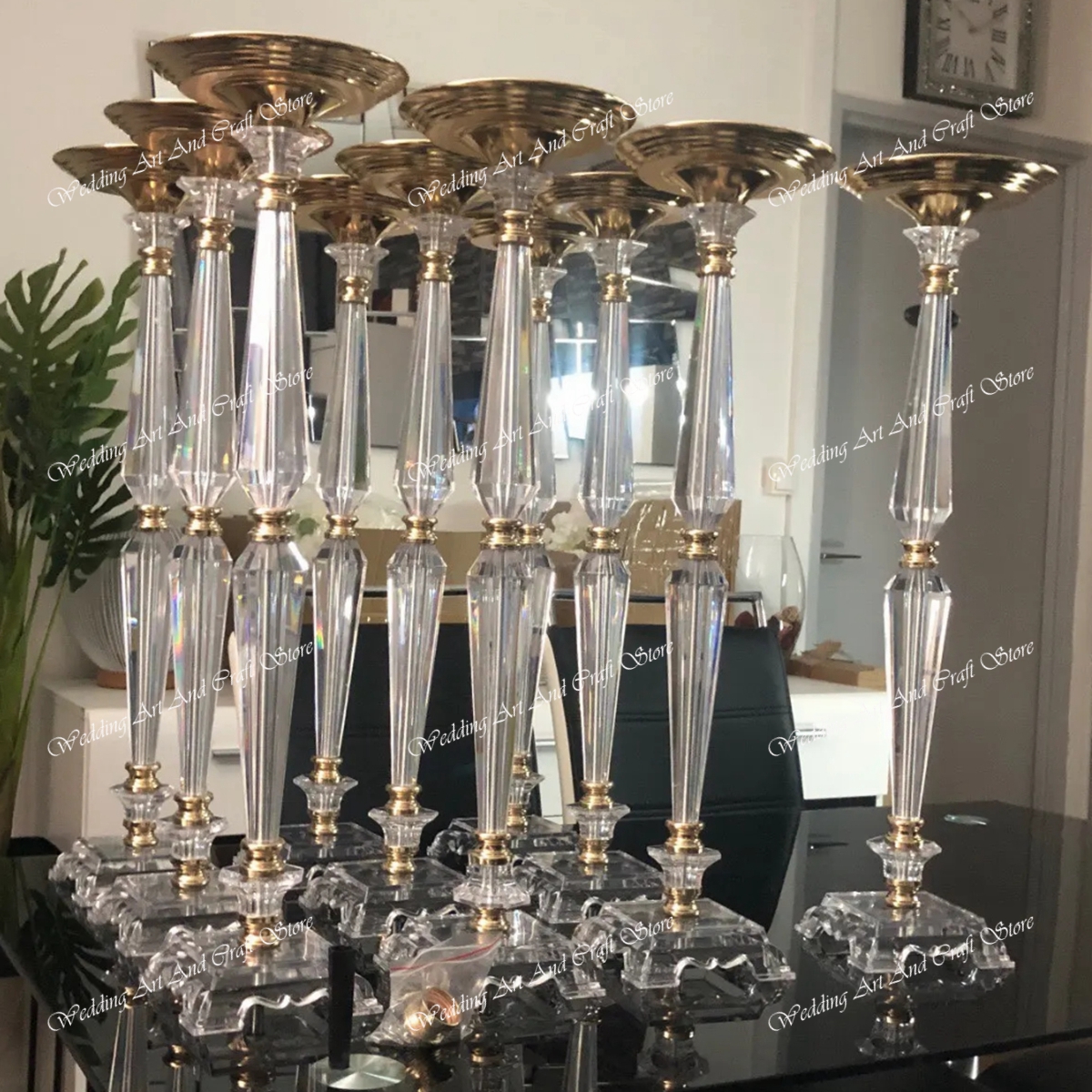 10pcs(40cm to 100cm tall)Acryl - مراجعة Centerpiece Vase Tall وسعره