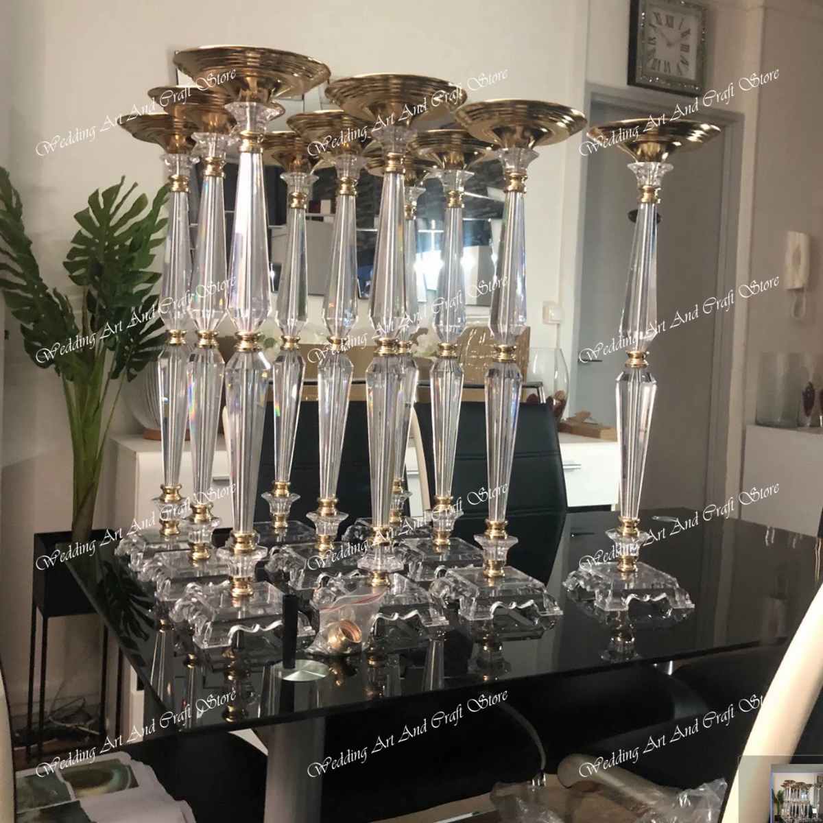 10pcs(40cm to 100cm tall)Acryl - مراجعة Centerpiece Vase Tall وسعره