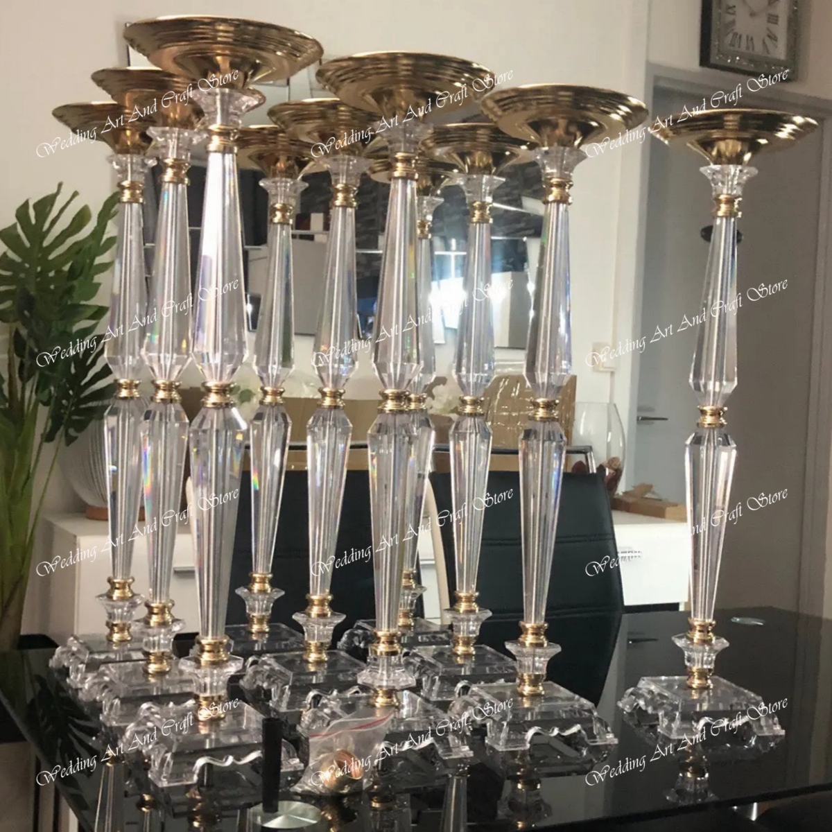 10pcs(40cm to 100cm tall)Acryl - مراجعة Centerpiece Vase Tall وسعره