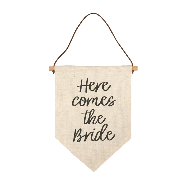 Here Comes The Bride Banner Ri - مراجعة Wedding Ceremony Supply وسعره