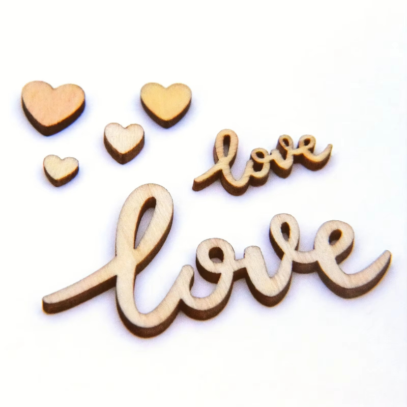 Box Set Of 120pcs Wooden Love  - مراجعة Wedding Ceremony Supply وسعره