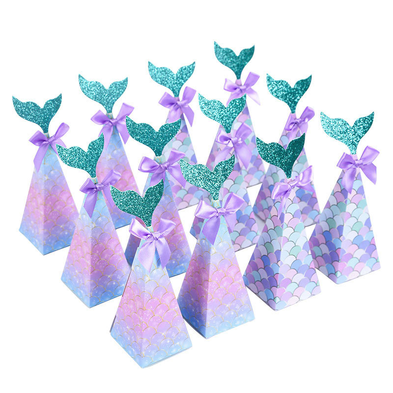 10Pcs Little Mermaid Candy Box - مراجعة Wedding Favor Box وسعره