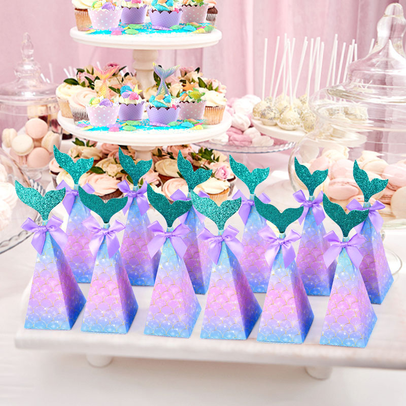 10Pcs Little Mermaid Candy Box - مراجعة Wedding Favor Box وسعره