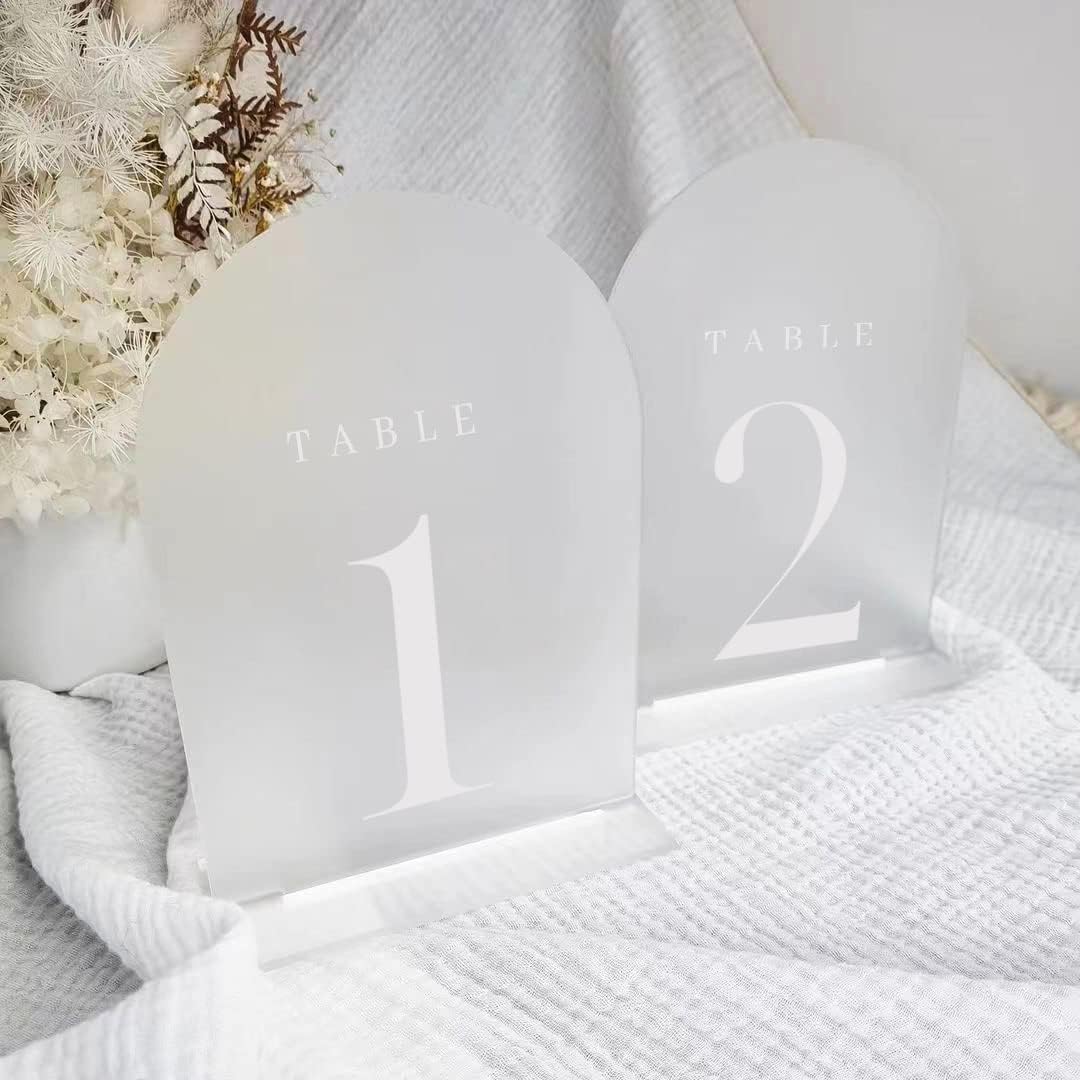 Arch Acrylic Table Numbers wit - مراجعة Table Number Gold وسعره