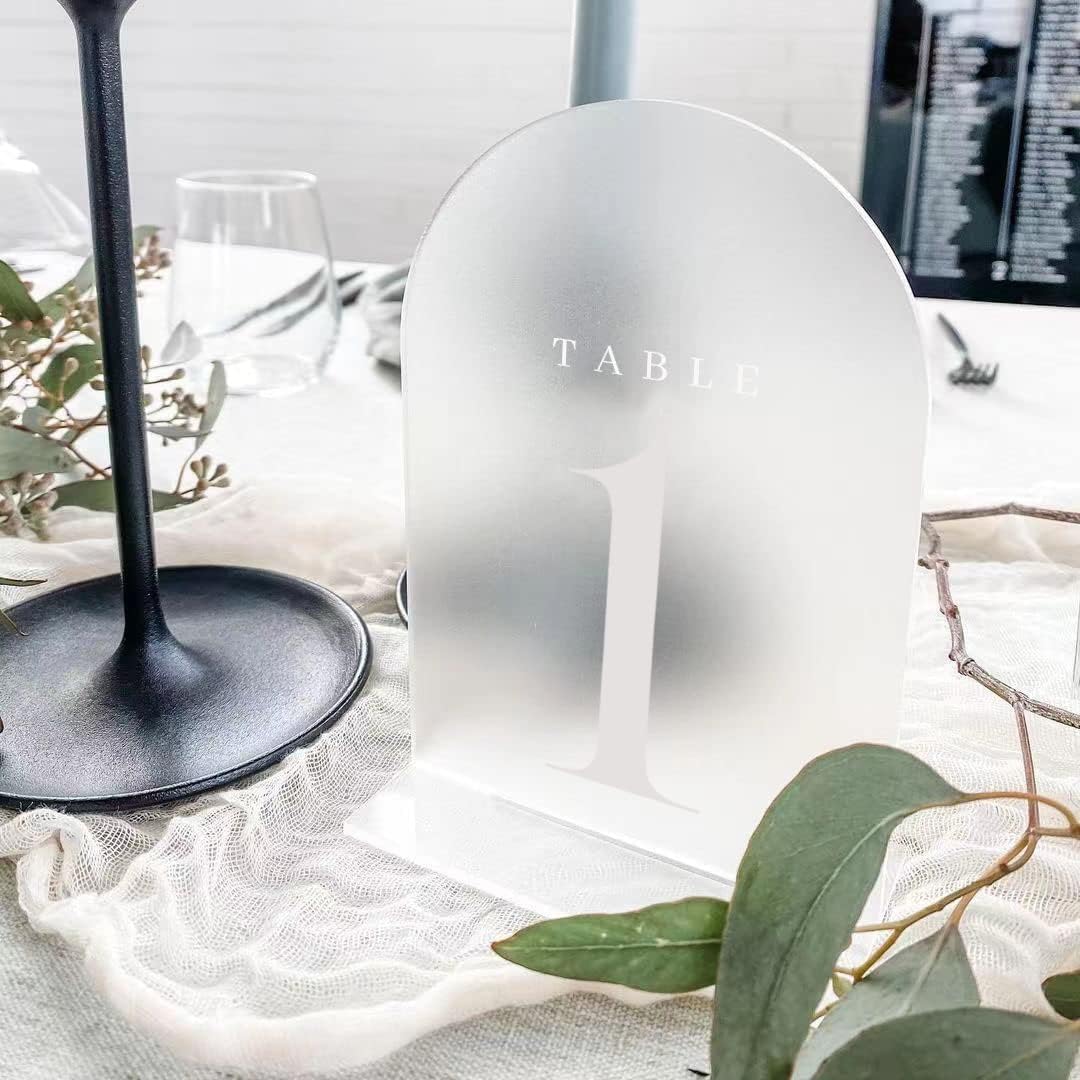 Arch Acrylic Table Numbers wit - مراجعة Table Number Gold وسعره