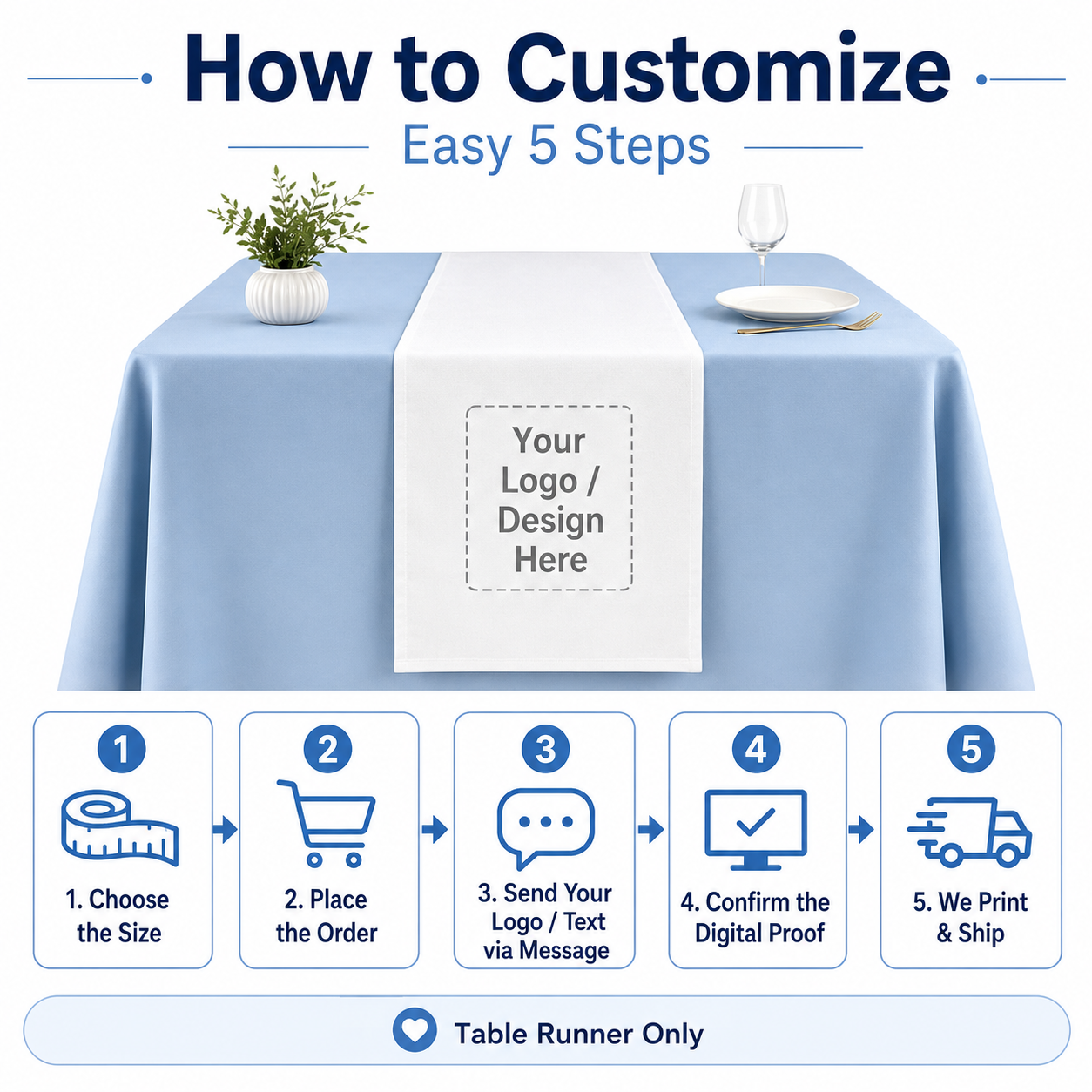 Custom Table Runner with Busin - مراجعة Wedding Supply Vendor وسعره
