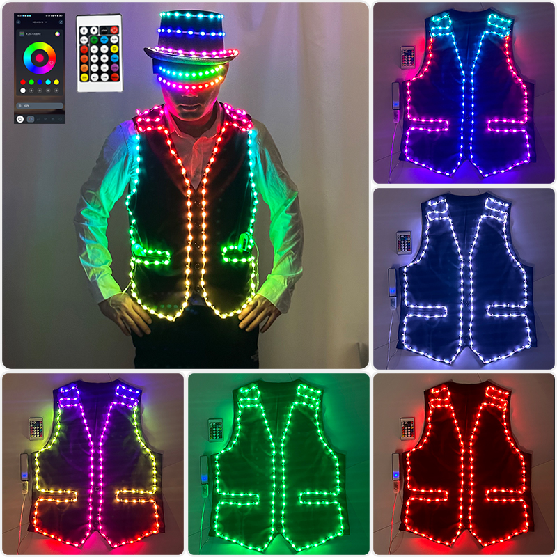 Full Color LED Costume Luminou - مراجعة Suit Supply Wedding Party وسعره