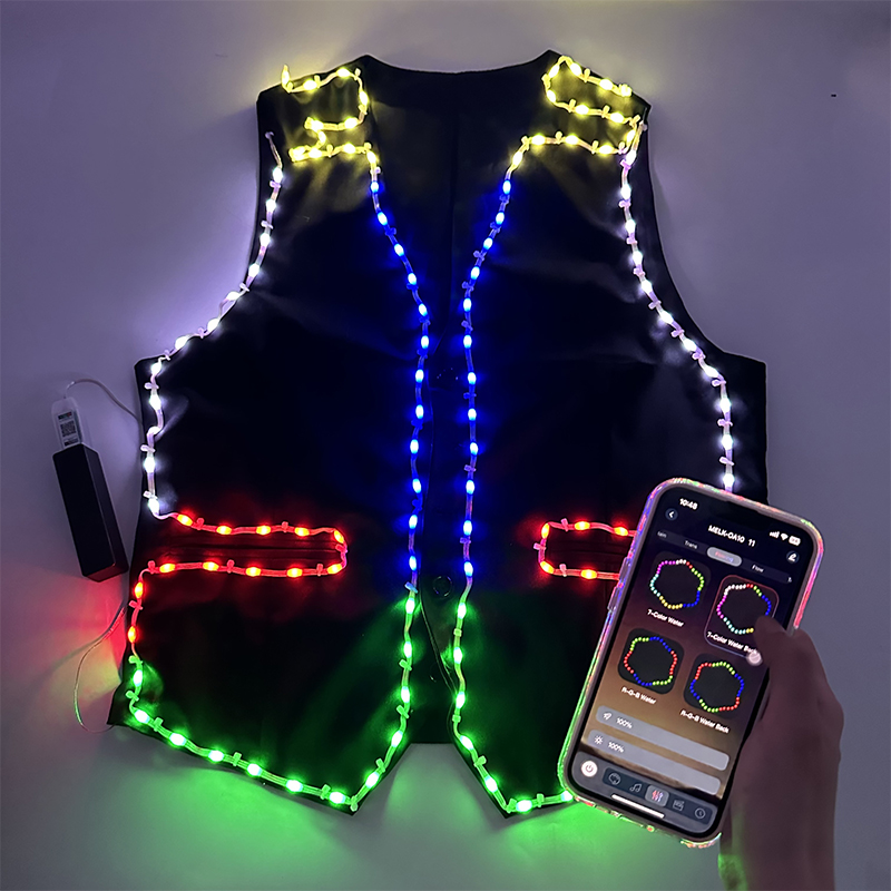 Full Color LED Costume Luminou - مراجعة Suit Supply Wedding Party وسعره