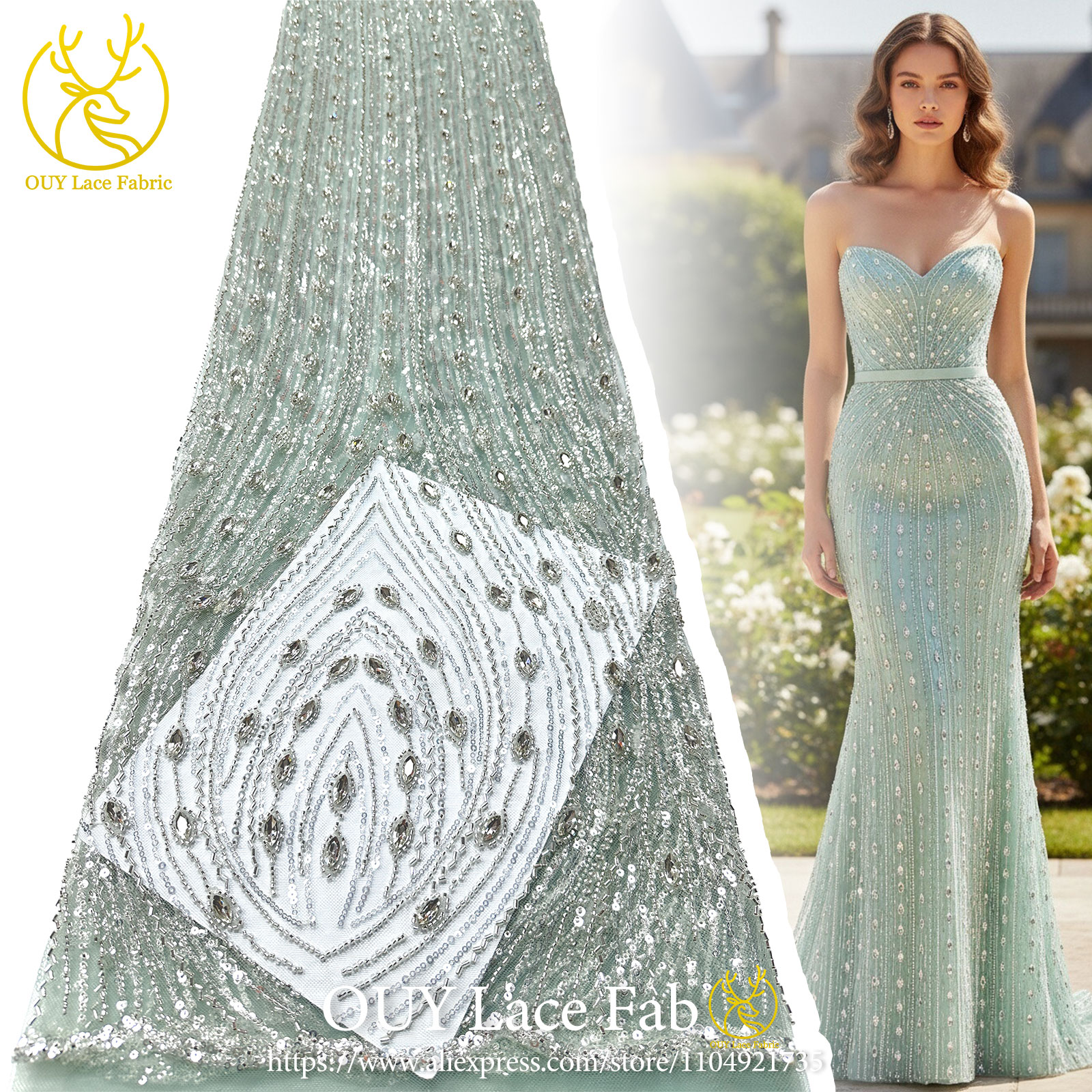 Luxurious Nigerian Diamond Lac - مراجعة Wedding Dress Supply وسعره