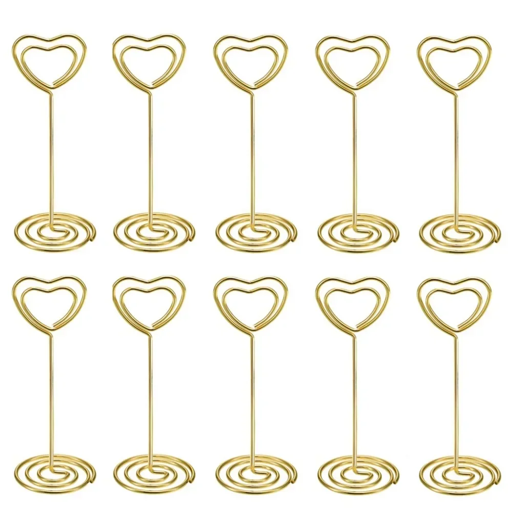 10pcs Heart Shape Table Number - مراجعة Table Number Gold وسعره
