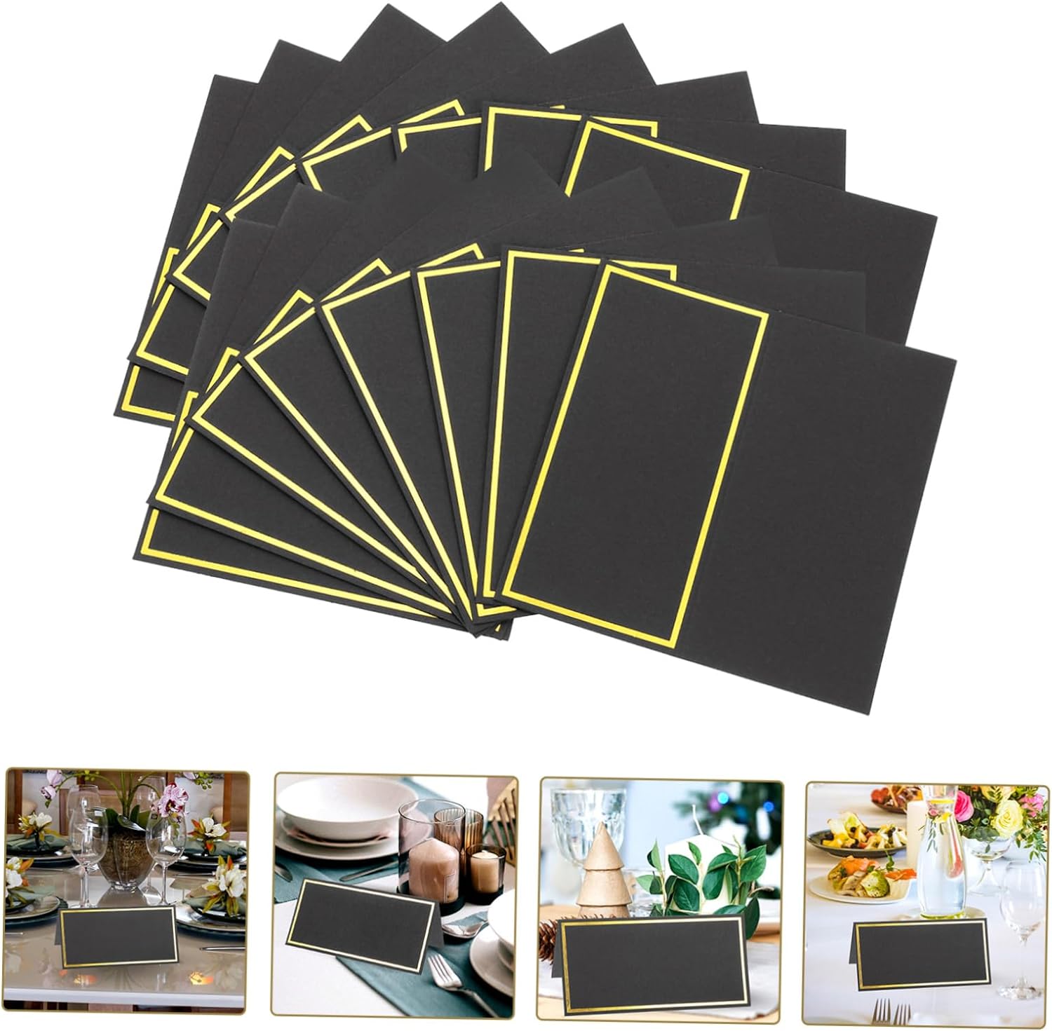 10/20/50pcs Black Gold Name Pl - مراجعة Table Number Gold وسعره