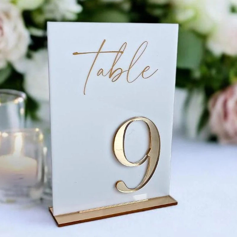 Wedding Table Numbers for Cere - مراجعة Table Number Gold وسعره