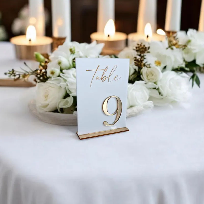 Wedding Table Numbers for Cere - مراجعة Table Number Gold وسعره