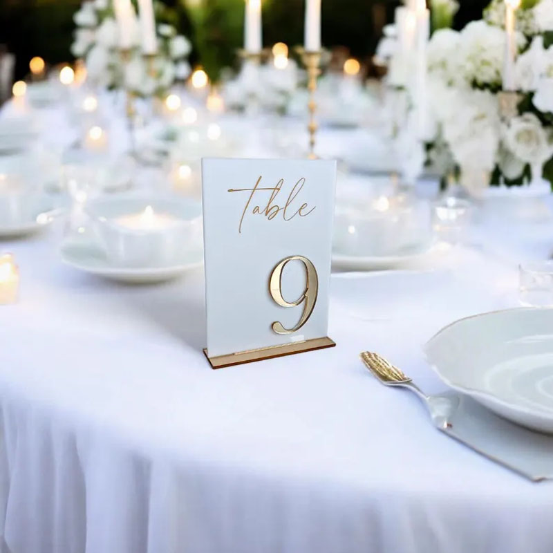 Wedding Table Numbers for Cere - مراجعة Table Number Gold وسعره