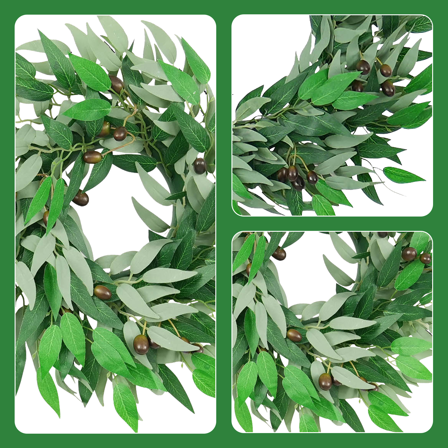1PC Artificial Olive Leaf Spri - مراجعة Wedding Ceremony Supply وسعره