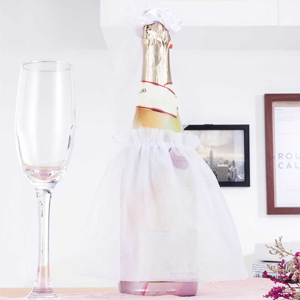 1Set Wedding Wine Bottle Cover - مراجعة Suit Supply Wedding Party وسعره