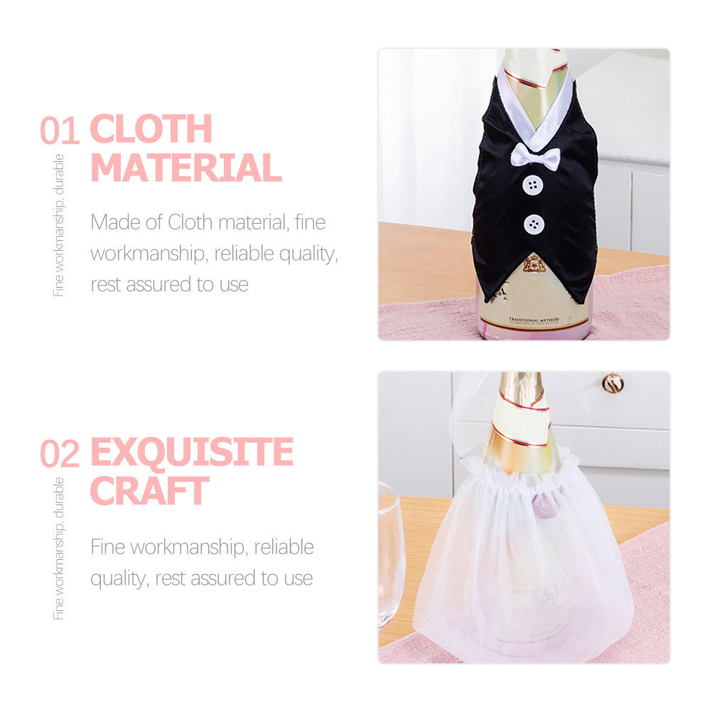 1Set Wedding Wine Bottle Cover - مراجعة Suit Supply Wedding Party وسعره