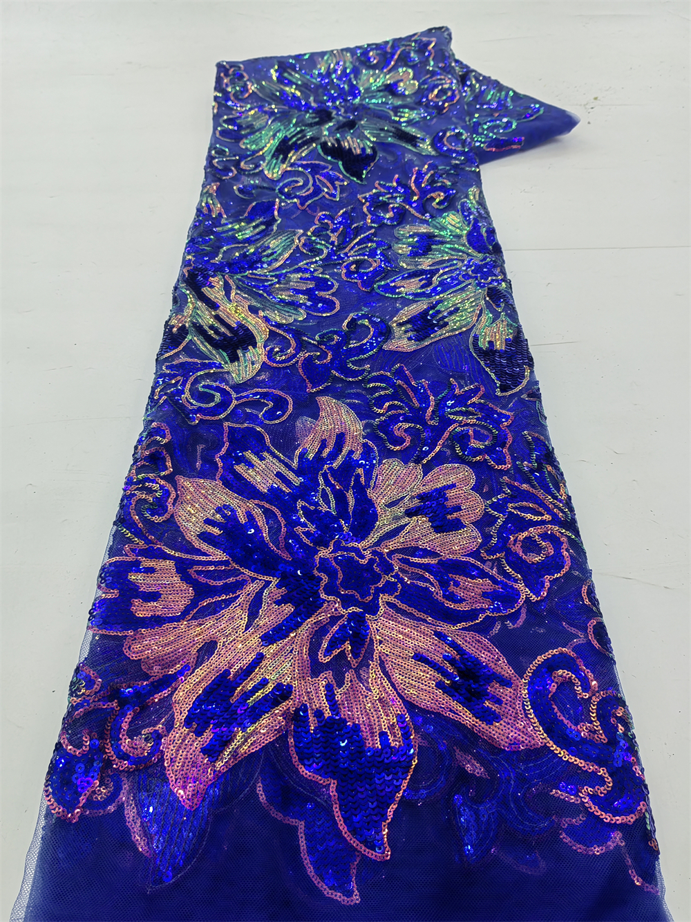 African Sequins Net Lace Fabri - مراجعة Wedding Dress Supply وسعره
