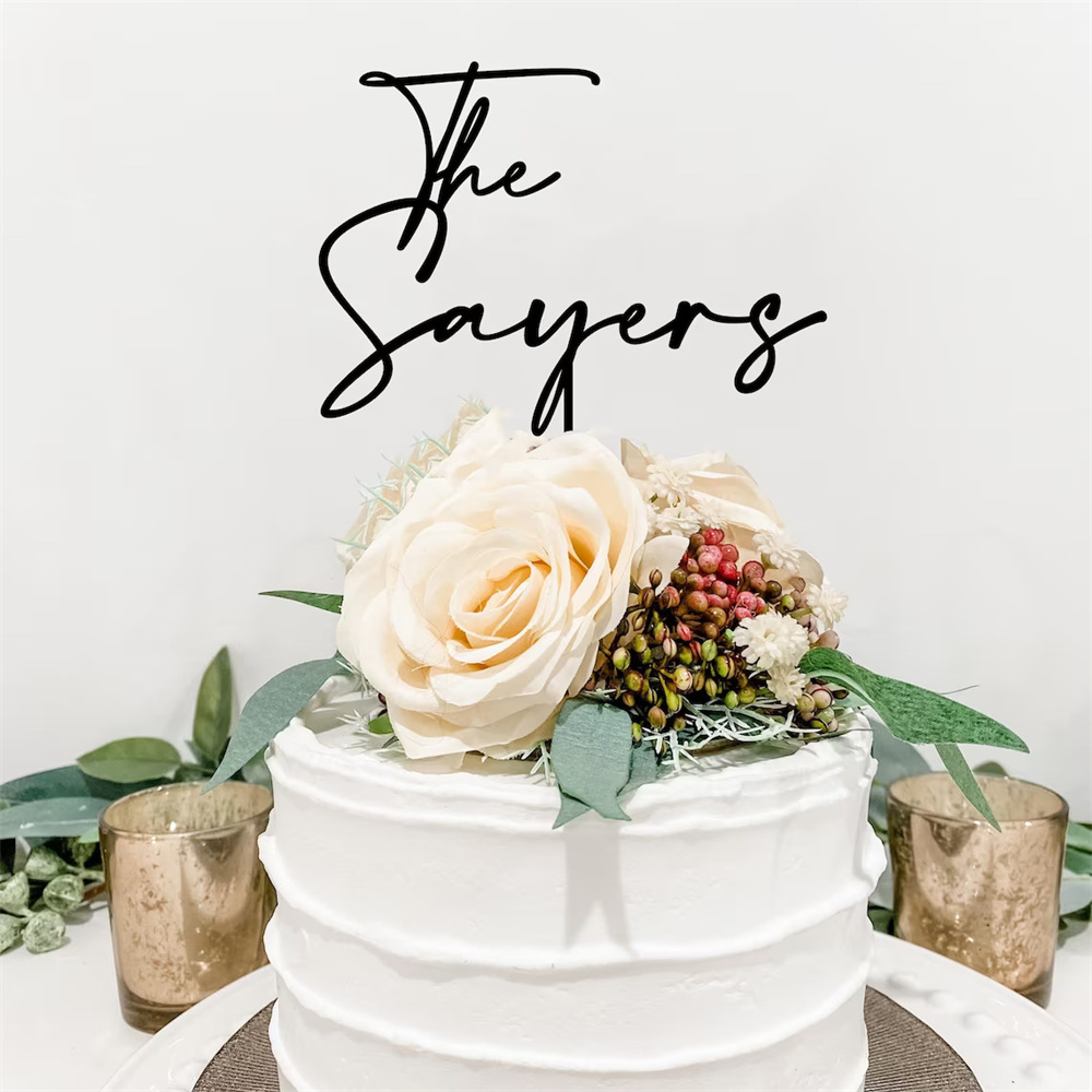 Personalized Last Name Cake To - مراجعة Wedding Ceremony Supply وسعره